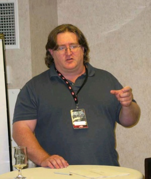 Gabe Newell, laying down the law.